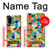 W3391 Abstract Art Mosaic Tiles Graphic Hülle Schutzhülle Taschen und Leder Flip für Samsung Galaxy S20