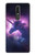 W3538 Unicorn Galaxy Hülle Schutzhülle Taschen und Leder Flip für Nokia 3.1 plus