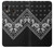 W3363 Bandana Black Pattern Hülle Schutzhülle Taschen und Leder Flip für Samsung Galaxy A20, Galaxy A30