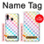 W3499 Colorful Heart Pattern Hülle Schutzhülle Taschen und Leder Flip für Samsung Galaxy A20, Galaxy A30