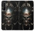 W1027 Hardcore Metal Skull Hülle Schutzhülle Taschen und Leder Flip für Sony Xperia 1 II