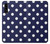 W3533 Blue Polka Dot Hülle Schutzhülle Taschen und Leder Flip für Samsung Galaxy A90 5G