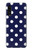 W3533 Blue Polka Dot Hülle Schutzhülle Taschen und Leder Flip für Samsung Galaxy A90 5G