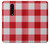 W3535 Red Gingham Hülle Schutzhülle Taschen und Leder Flip für OnePlus 8