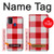 W3535 Red Gingham Hülle Schutzhülle Taschen und Leder Flip für Samsung Galaxy M31