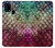 W3539 Mermaid Fish Scale Hülle Schutzhülle Taschen und Leder Flip für Samsung Galaxy M31