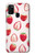 W3481 Strawberry Hülle Schutzhülle Taschen und Leder Flip für Samsung Galaxy M21