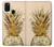 W3490 Gold Pineapple Hülle Schutzhülle Taschen und Leder Flip für Samsung Galaxy M21