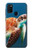 W3497 Green Sea Turtle Hülle Schutzhülle Taschen und Leder Flip für Samsung Galaxy M21
