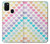 W3499 Colorful Heart Pattern Hülle Schutzhülle Taschen und Leder Flip für Samsung Galaxy M21