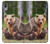 W3558 Bear Family Hülle Schutzhülle Taschen und Leder Flip für Sony Xperia L3