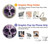 W3582 Purple Sugar Skull Hülle Schutzhülle Taschen und Leder Flip für Sony Xperia L3