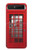 W0058 British Red Telephone Box Hülle Schutzhülle Taschen Flip für Samsung Galaxy Z Flip 5G