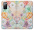 W3705 Pastel Floral Flower Hülle Schutzhülle Taschen und Leder Flip für Samsung Galaxy S20 FE