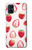 W3481 Strawberry Hülle Schutzhülle Taschen und Leder Flip für Samsung Galaxy M51