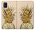 W3490 Gold Pineapple Hülle Schutzhülle Taschen und Leder Flip für Samsung Galaxy M51