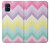 W3514 Rainbow Zigzag Hülle Schutzhülle Taschen und Leder Flip für Samsung Galaxy M51