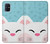 W3542 Cute Cat Cartoon Hülle Schutzhülle Taschen und Leder Flip für Samsung Galaxy M51