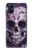 W3582 Purple Sugar Skull Hülle Schutzhülle Taschen und Leder Flip für Samsung Galaxy M51