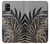 W3692 Gray Black Palm Leaves Hülle Schutzhülle Taschen und Leder Flip für Samsung Galaxy M51