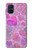 W3710 Pink Love Heart Hülle Schutzhülle Taschen und Leder Flip für Samsung Galaxy M51