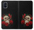 W3753 Dark Gothic Goth Skull Roses Hülle Schutzhülle Taschen und Leder Flip für Samsung Galaxy M51