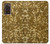 W3388 Gold Glitter Graphic Print Hülle Schutzhülle Taschen Flip für Samsung Galaxy Z Fold2 5G