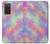 W3706 Pastel Rainbow Galaxy Pink Sky Hülle Schutzhülle Taschen Flip für Samsung Galaxy Z Fold2 5G