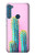 W3673 Cactus Hülle Schutzhülle Taschen und Leder Flip für Motorola One Fusion+