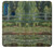 W3674 Claude Monet Footbridge and Water Lily Pool Hülle Schutzhülle Taschen und Leder Flip für Motorola One Fusion+