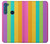 W3678 Colorful Rainbow Vertical Hülle Schutzhülle Taschen und Leder Flip für Motorola One Fusion+