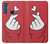 W3701 Mini Heart Love Sign Hülle Schutzhülle Taschen und Leder Flip für Motorola One Fusion+