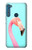 W3708 Pink Flamingo Hülle Schutzhülle Taschen und Leder Flip für Motorola One Fusion+