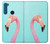 W3708 Pink Flamingo Hülle Schutzhülle Taschen und Leder Flip für Motorola One Fusion+