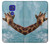 W3680 Cute Smile Giraffe Hülle Schutzhülle Taschen und Leder Flip für Motorola Moto G9 Play