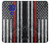 W3687 Firefighter Thin Red Line American Flag Hülle Schutzhülle Taschen und Leder Flip für Motorola Moto G9 Play