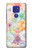 W3705 Pastel Floral Flower Hülle Schutzhülle Taschen und Leder Flip für Motorola Moto G9 Play