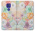 W3705 Pastel Floral Flower Hülle Schutzhülle Taschen und Leder Flip für Motorola Moto G9 Play