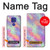 W3706 Pastel Rainbow Galaxy Pink Sky Hülle Schutzhülle Taschen und Leder Flip für Motorola Moto G9 Play