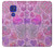 W3710 Pink Love Heart Hülle Schutzhülle Taschen und Leder Flip für Motorola Moto G9 Play