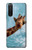 W3680 Cute Smile Giraffe Hülle Schutzhülle Taschen und Leder Flip für Sony Xperia 5 II
