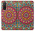 W3694 Hippie Art Pattern Hülle Schutzhülle Taschen und Leder Flip für Sony Xperia 5 II