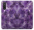 W3713 Purple Quartz Amethyst Graphic Printed Hülle Schutzhülle Taschen und Leder Flip für Sony Xperia 5 II