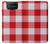 W3535 Red Gingham Hülle Schutzhülle Taschen und Leder Flip für ASUS ZenFone 7 Pro