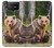 W3558 Bear Family Hülle Schutzhülle Taschen und Leder Flip für ASUS ZenFone 7 Pro