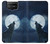 W3693 Grim White Wolf Full Moon Hülle Schutzhülle Taschen und Leder Flip für ASUS ZenFone 7 Pro