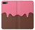 W3754 Strawberry Ice Cream Cone Hülle Schutzhülle Taschen und Leder Flip für iPhone 7 Plus, iPhone 8 Plus