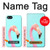 W3708 Pink Flamingo Hülle Schutzhülle Taschen und Leder Flip für iPhone 4 4S