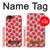 W3719 Strawberry Pattern Hülle Schutzhülle Taschen und Leder Flip für iPhone 4 4S