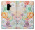 W3705 Pastel Floral Flower Hülle Schutzhülle Taschen und Leder Flip für Samsung Galaxy S9 Plus